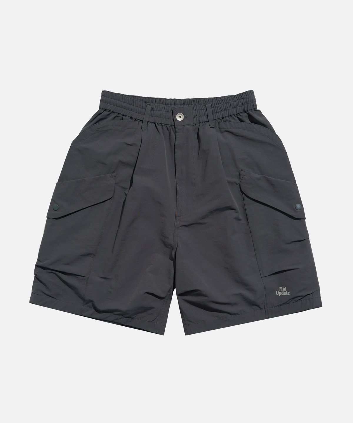 미드업데이트(MIDUPDATE) Dimensional Cargo Banding Shorts Pants Darkgray