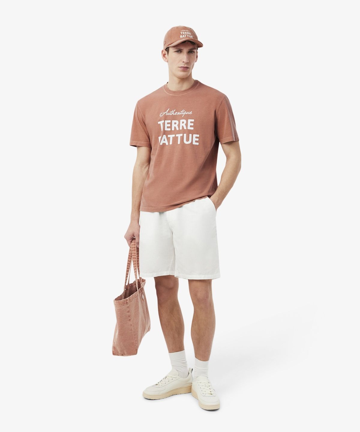 라코스테(LACOSTE) 남성 롤랑가로스 그래픽 반팔 티셔츠 TH0356-56G G8I