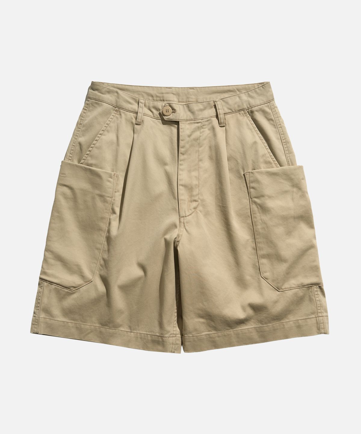미드업데이트(MIDUPDATE) Dimensional Side-Pocket Shorts Pants Deepbeige