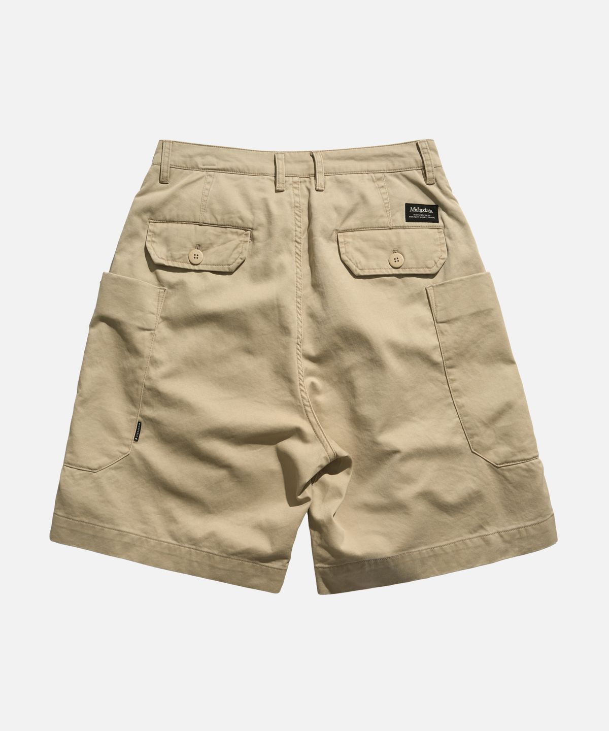 미드업데이트(MIDUPDATE) Dimensional Side-Pocket Shorts Pants Deepbeige