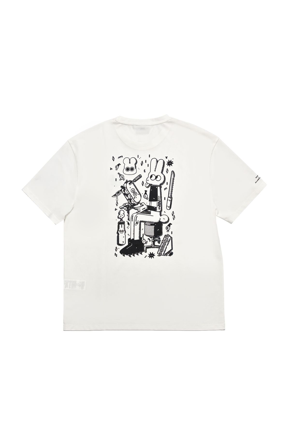 올어바웃뉴(ALL ABOUT NEW) [올어바웃뉴 X 밤비] 공포 샌드위치 반팔티 O화이트 ANA2TMB4AOH