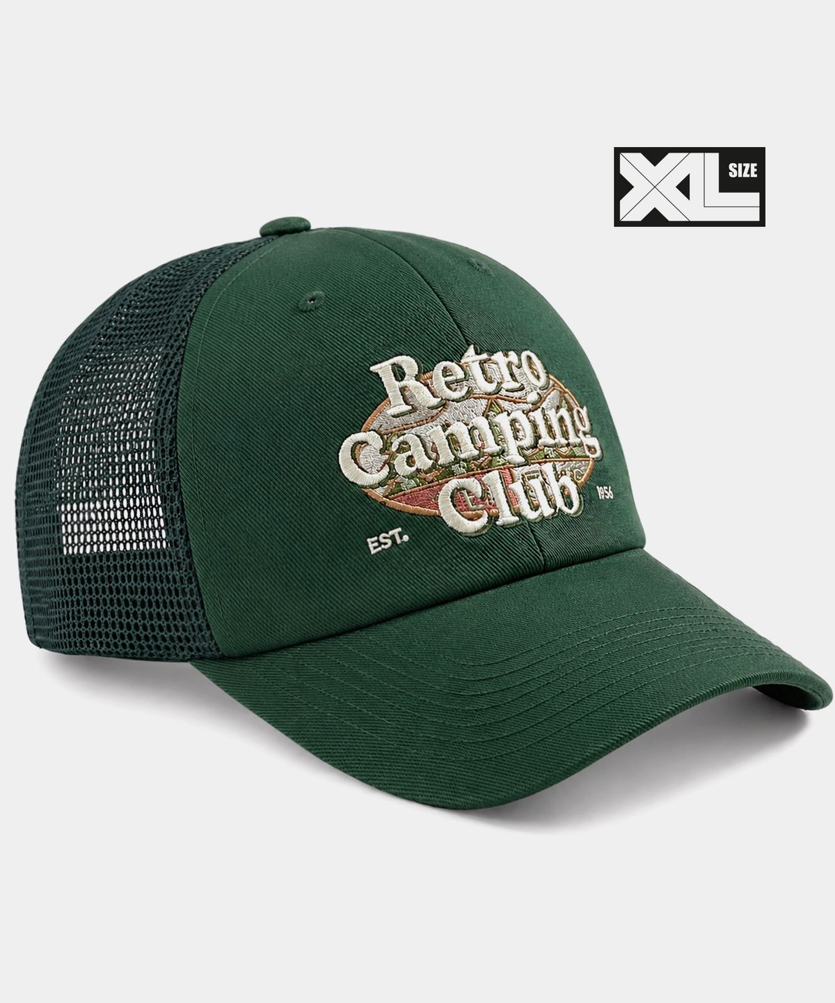 플래토(PLATEAU) 빅사이즈 메쉬 볼캡 XL RETRO CC CAP DARK GREEN