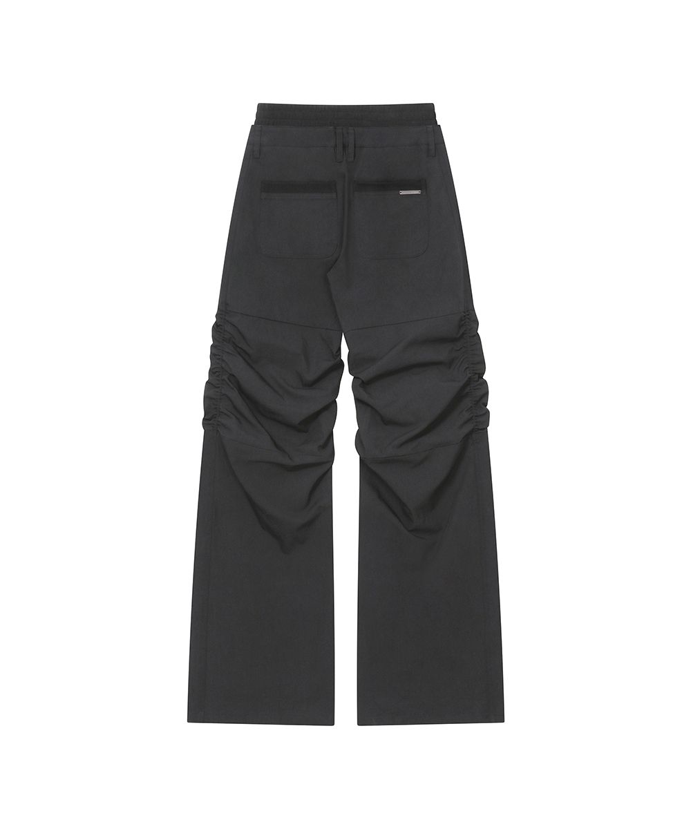 パンツ MISEKI SEOUL layered shirring pants 미세키서울(MISEKI SEOUL) Ribbed layered shirring pants CHARCOAL
