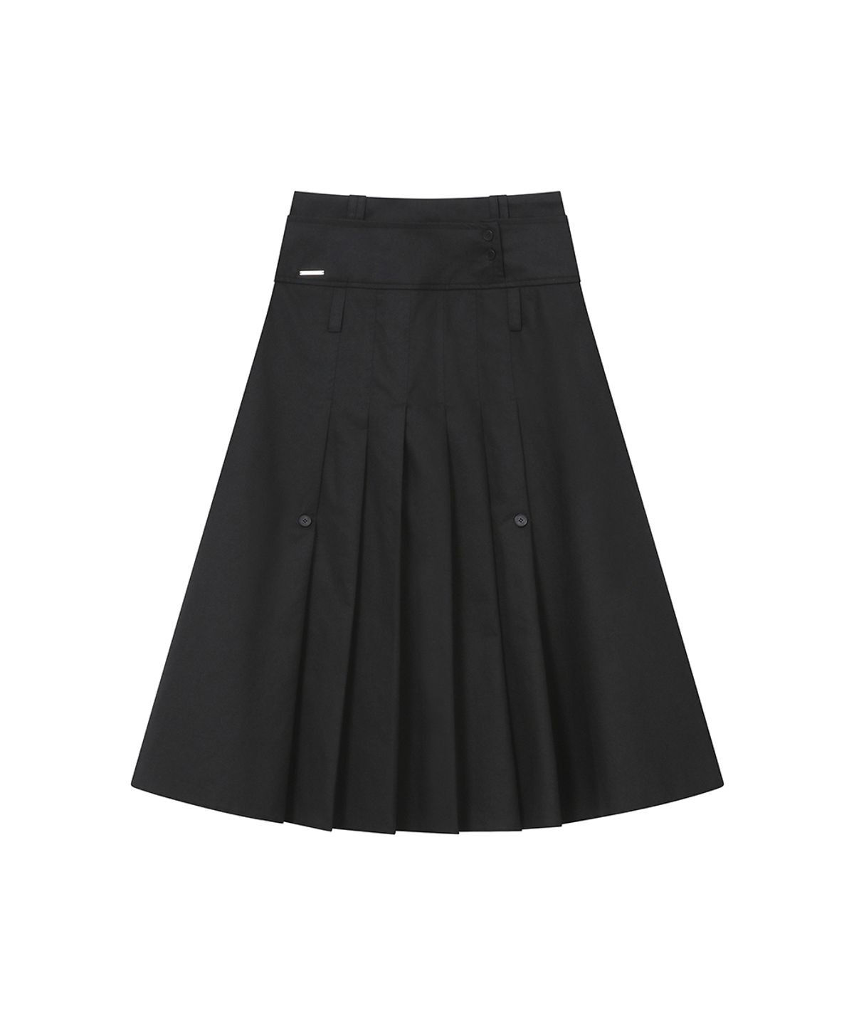 미세키서울(MISEKI SEOUL) Layered pleats maxi skirt BLACK