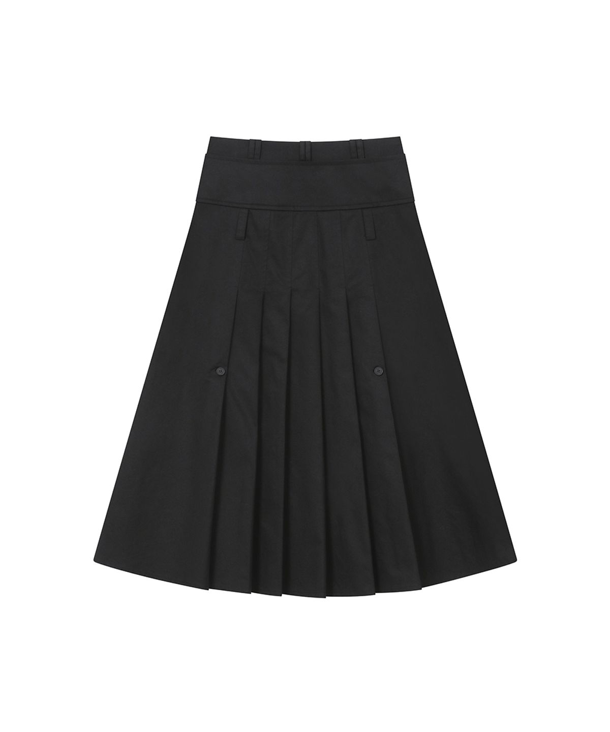 미세키서울(MISEKI SEOUL) Layered pleats maxi skirt BLACK
