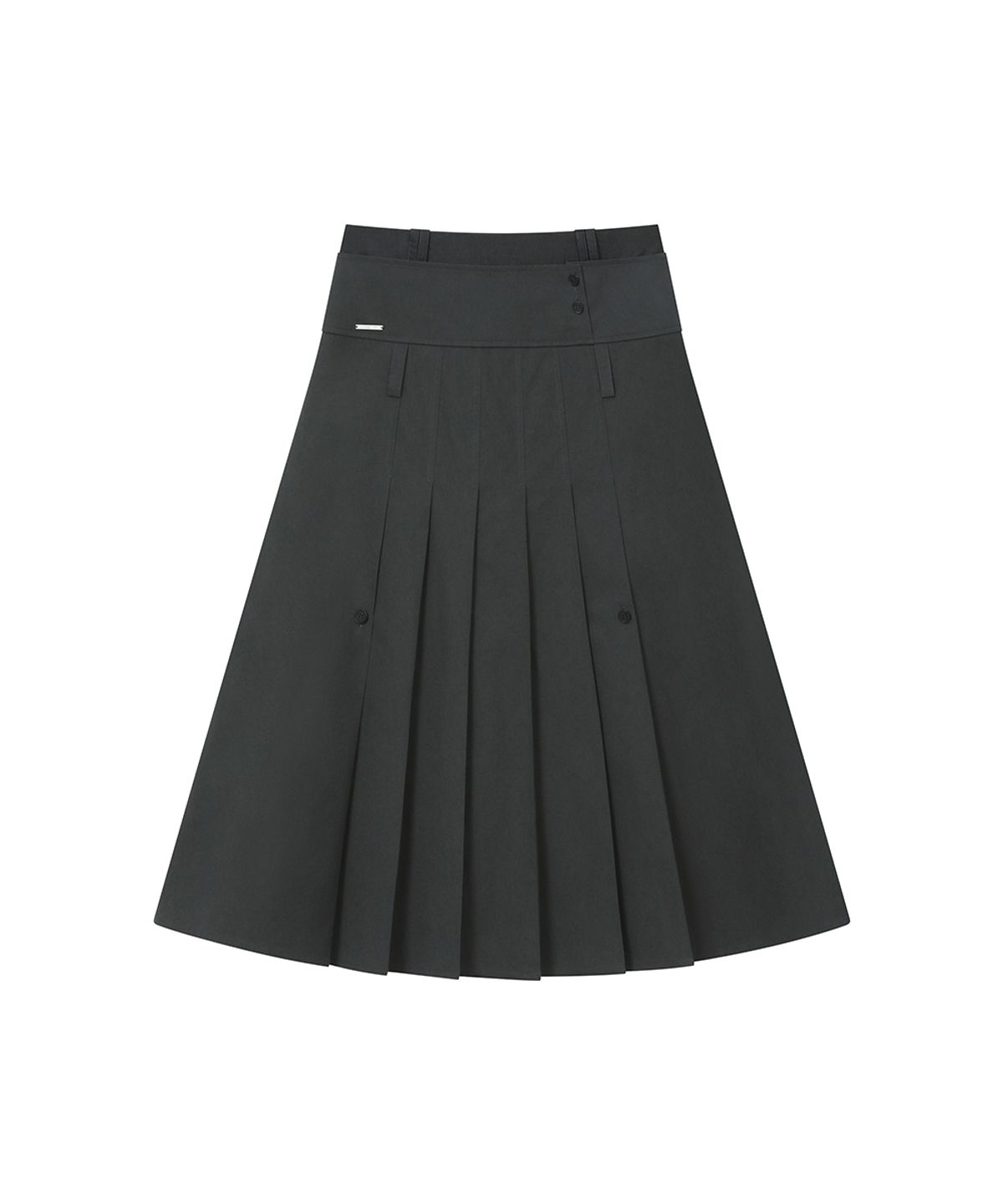 미세키서울(MISEKI SEOUL) Layered pleats maxi skirt CHARCOAL