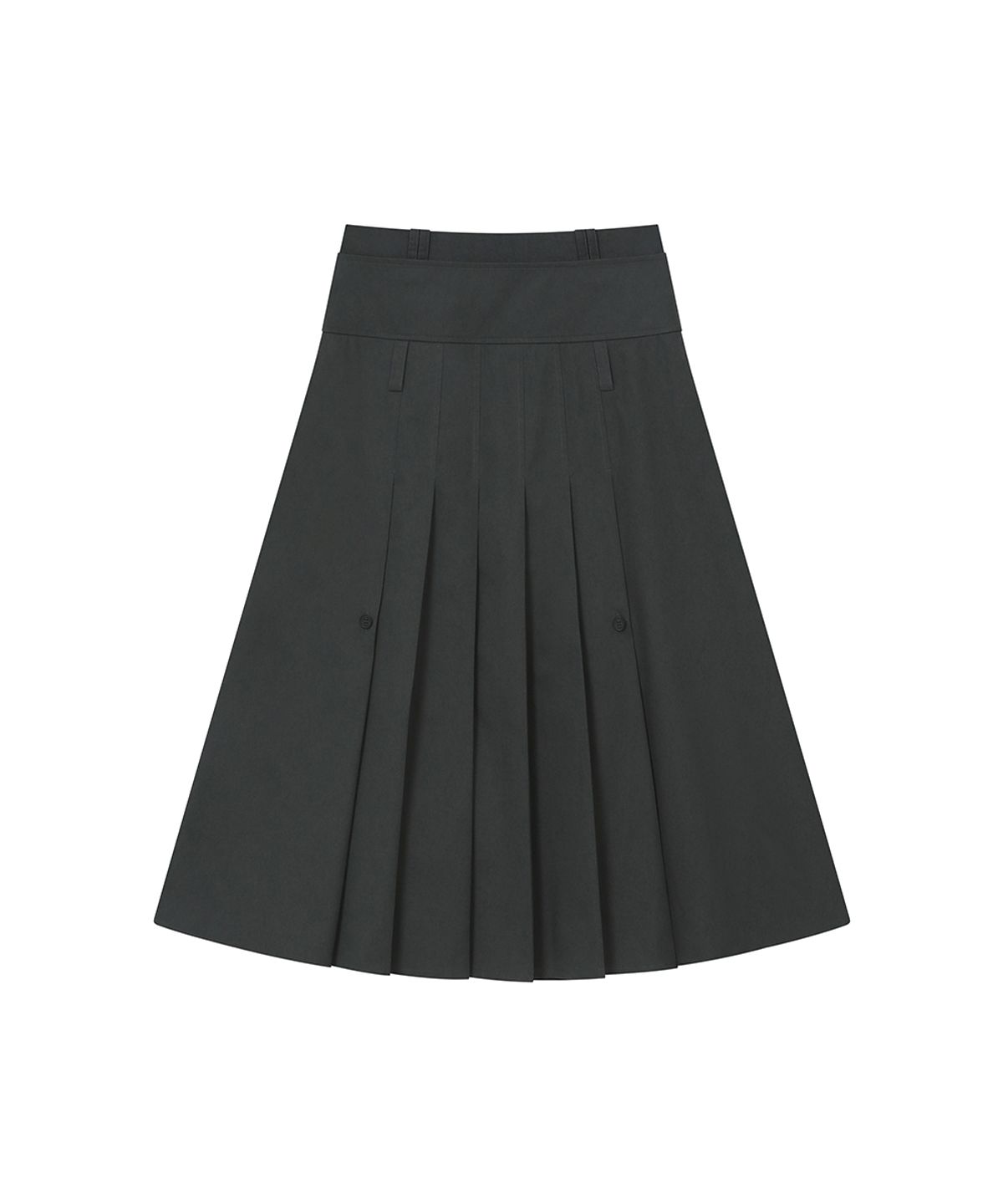 미세키서울(MISEKI SEOUL) Layered pleats maxi skirt CHARCOAL