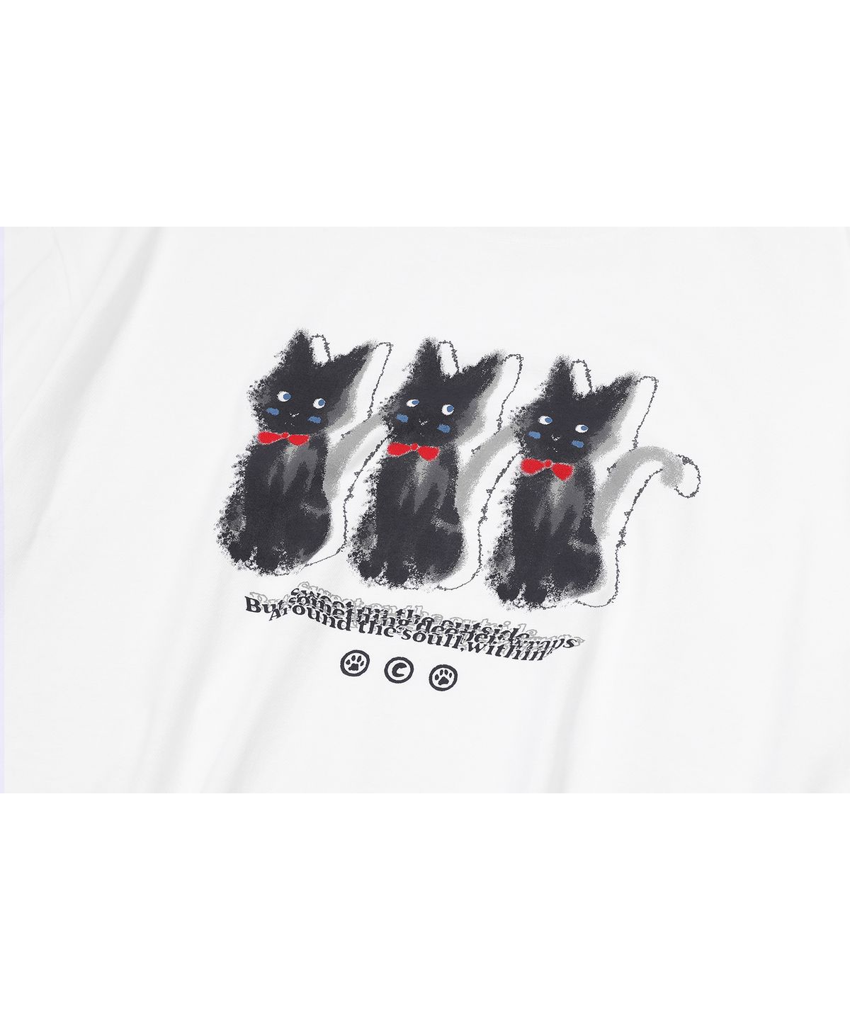 꼼파뇨(CPGN STUDIO) 고스티 캣츠 반팔티 화이트