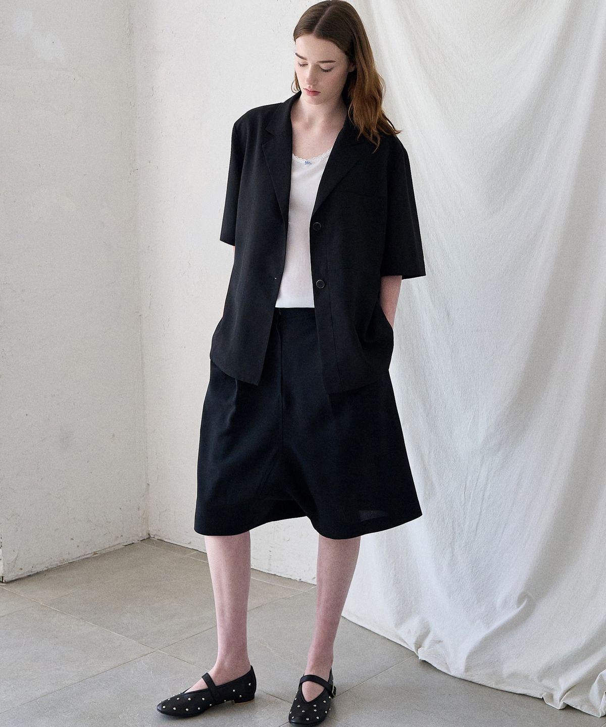 미테(MITTE) SINGLE BACK OPEN JACKET_BLACK