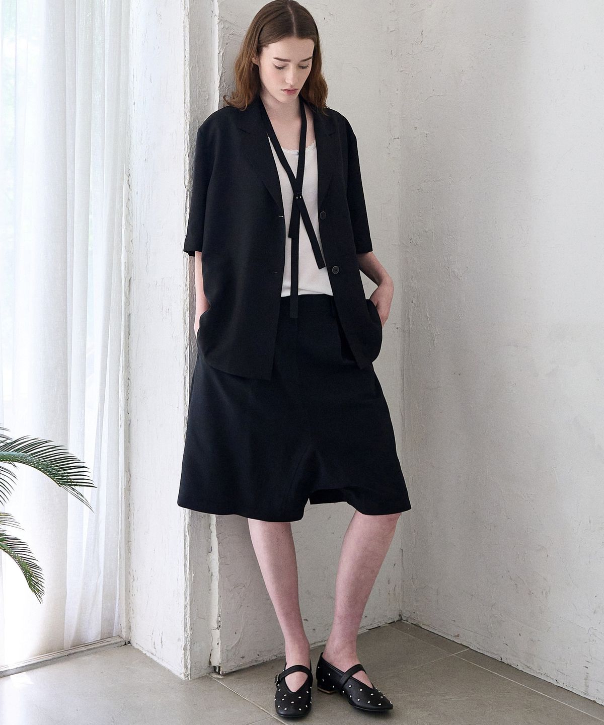 미테(MITTE) SINGLE BACK OPEN JACKET_BLACK
