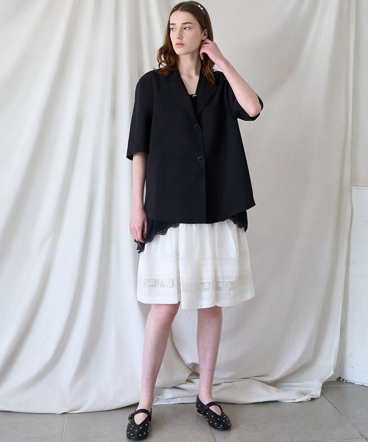 미테(MITTE) SINGLE BACK OPEN JACKET_BLACK