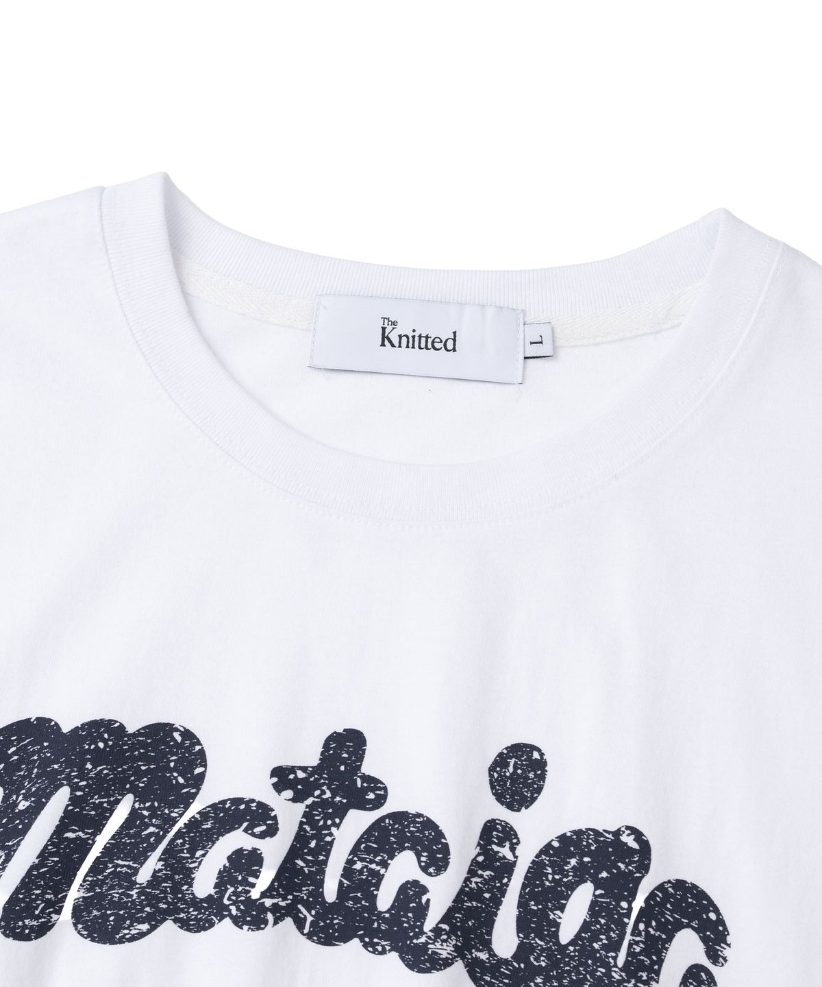 니티드(KNITTED) Mataiga 크롭 티셔츠 WHITE