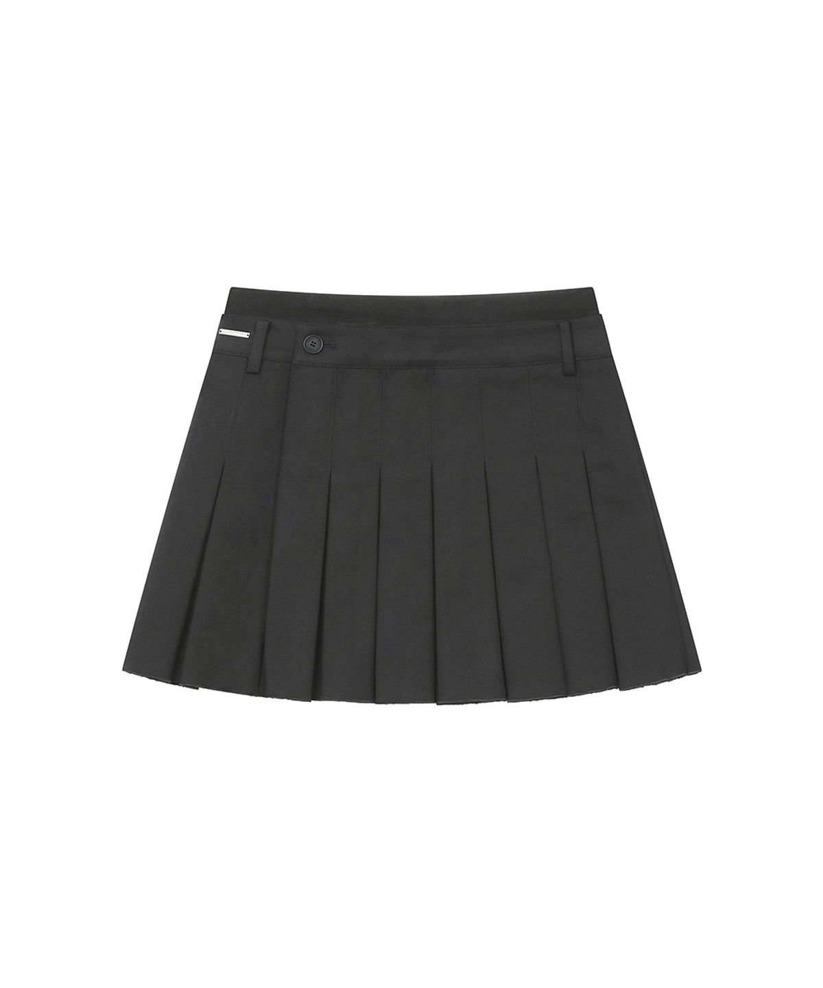 미세키서울(MISEKI SEOUL) Ribbed layered pleats skirt CHARCOAL