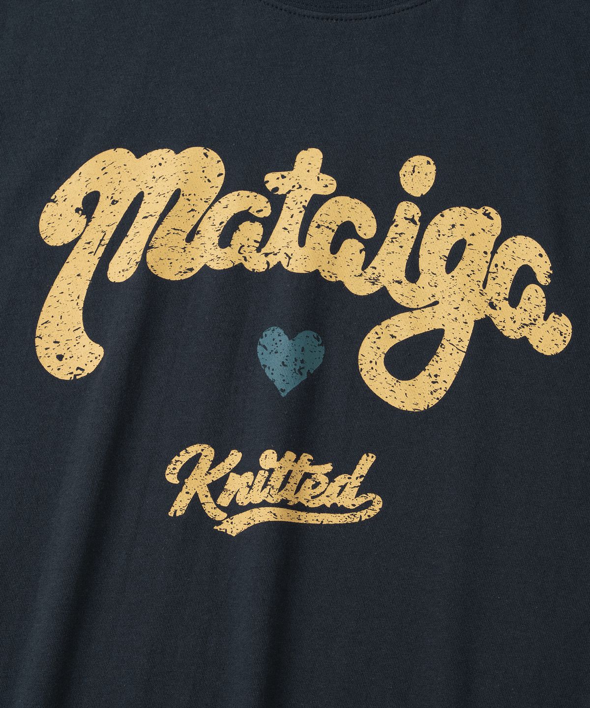 니티드(KNITTED) Mataiga 크롭 티셔츠 NAVY