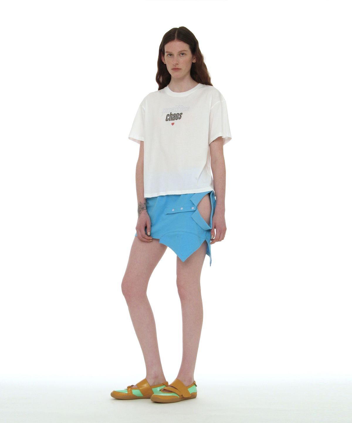 파르티멘토 우먼(PARTIMENTO WOMEN) 더블 스트랩 스포츠 발레 플랫_애플 민트