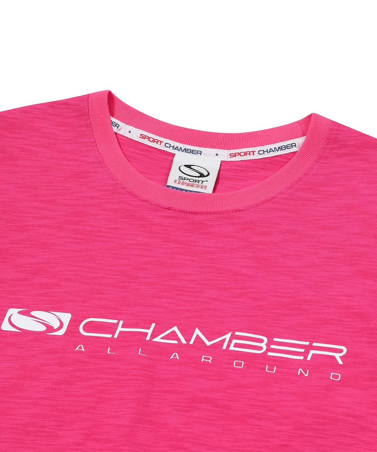 스포츠챔버(SPORT CHAMBER) SC 우먼 롱플래시 슬럽 티셔츠(핑크)