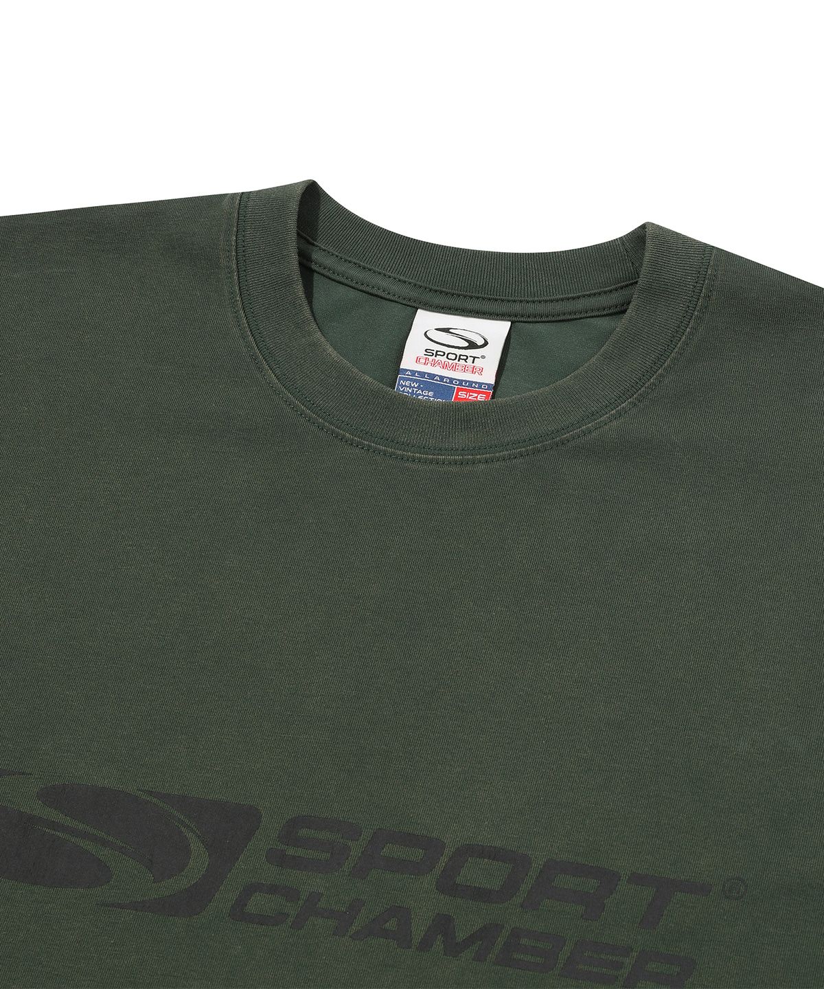 스포츠챔버(SPORT CHAMBER) SC 워싱 플래시 티셔츠(딥 그린)