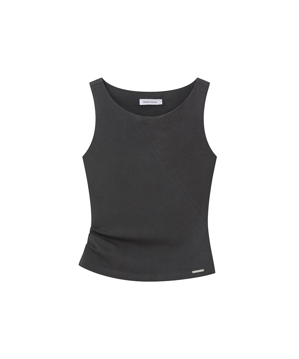 미세키서울(MISEKI SEOUL) Micro cardigan layered top CHARCOAL