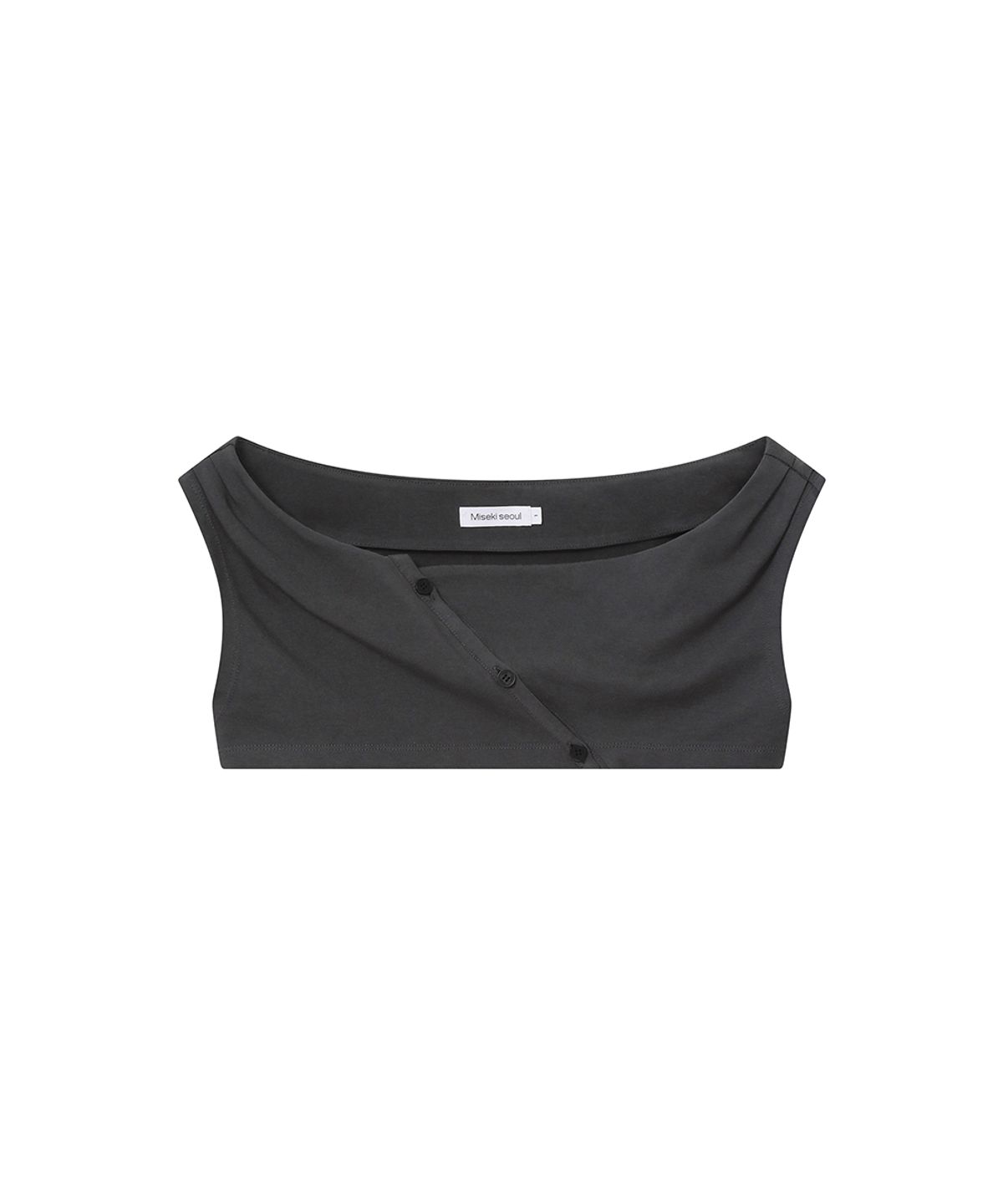 미세키서울(MISEKI SEOUL) Micro cardigan layered top CHARCOAL