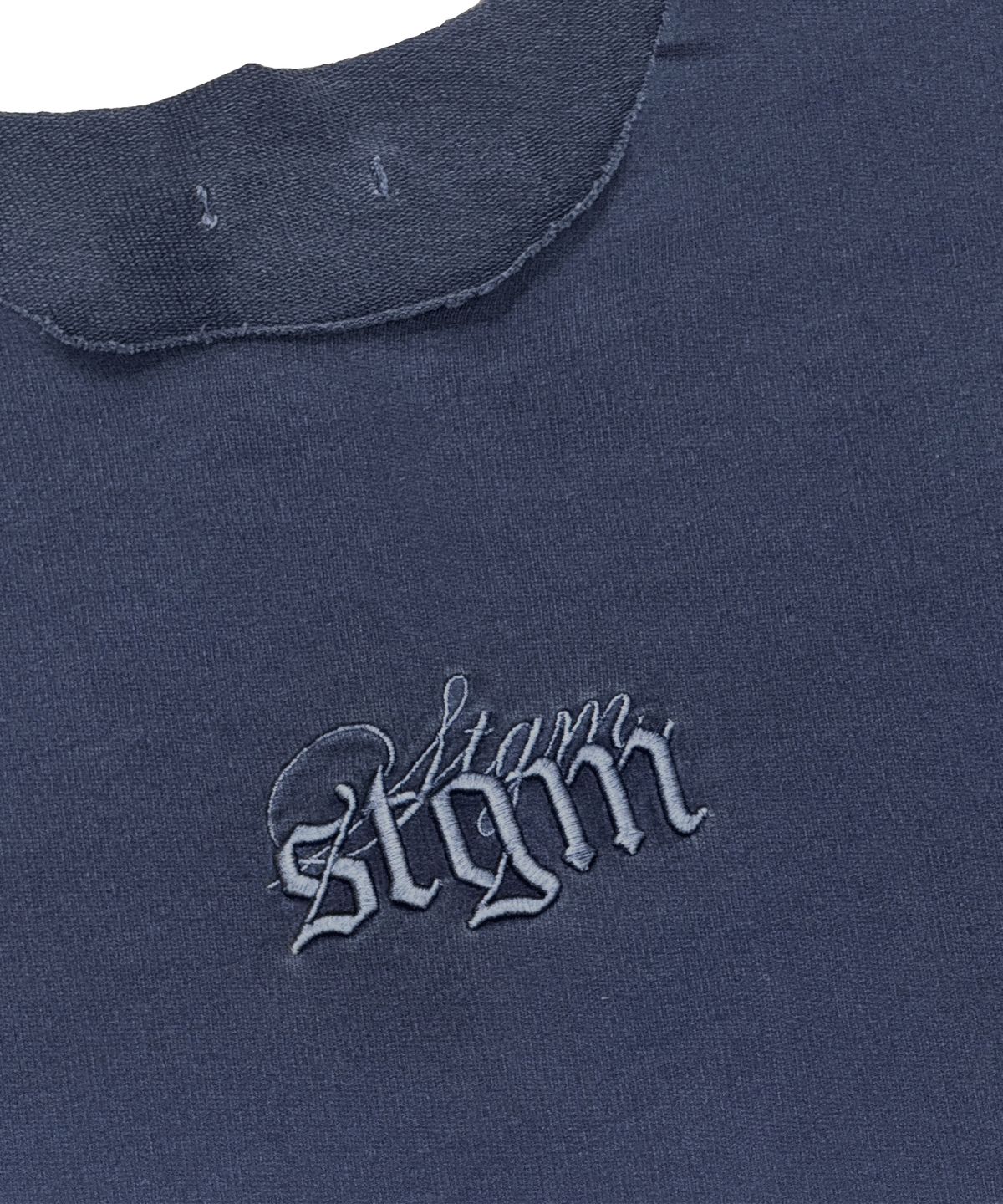 스티그마(STIGMA) RAW-CUT PIGMENT SLEEVELESS NAVY