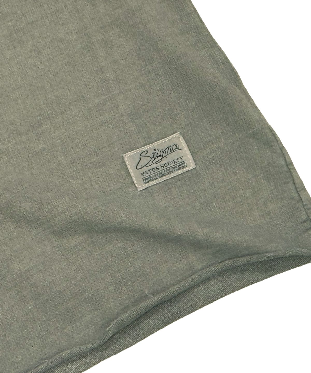 스티그마(STIGMA) RAW-CUT PIGMENT SLEEVELESS KHAKI