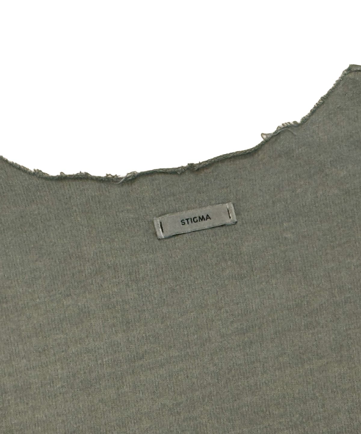 스티그마(STIGMA) RAW-CUT PIGMENT SLEEVELESS KHAKI