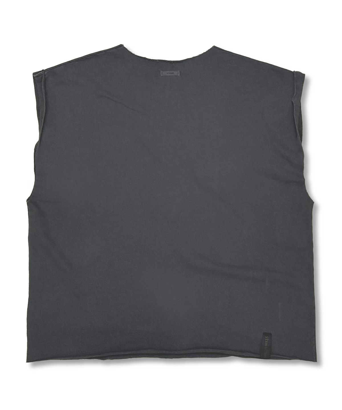 스티그마(STIGMA) RAW-CUT PIGMENT SLEEVELESS CHARCOAL