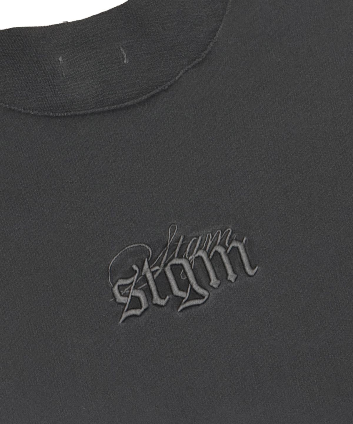 스티그마(STIGMA) RAW-CUT PIGMENT SLEEVELESS CHARCOAL