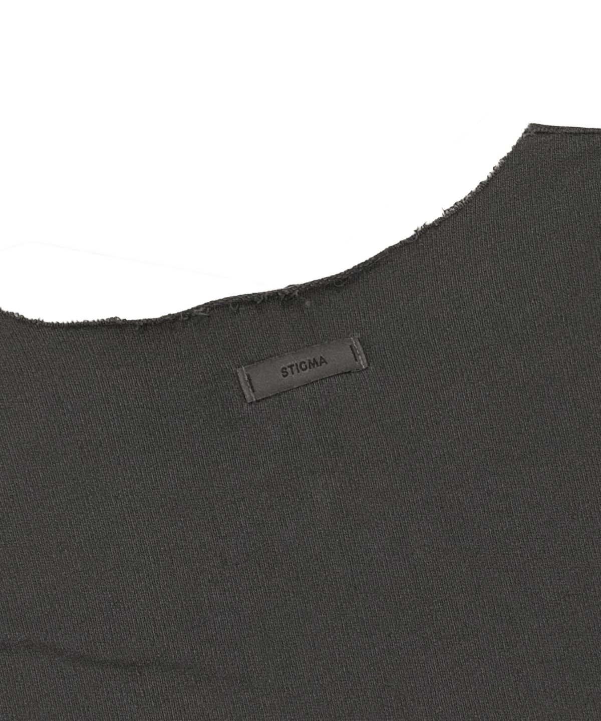 스티그마(STIGMA) RAW-CUT PIGMENT SLEEVELESS CHARCOAL