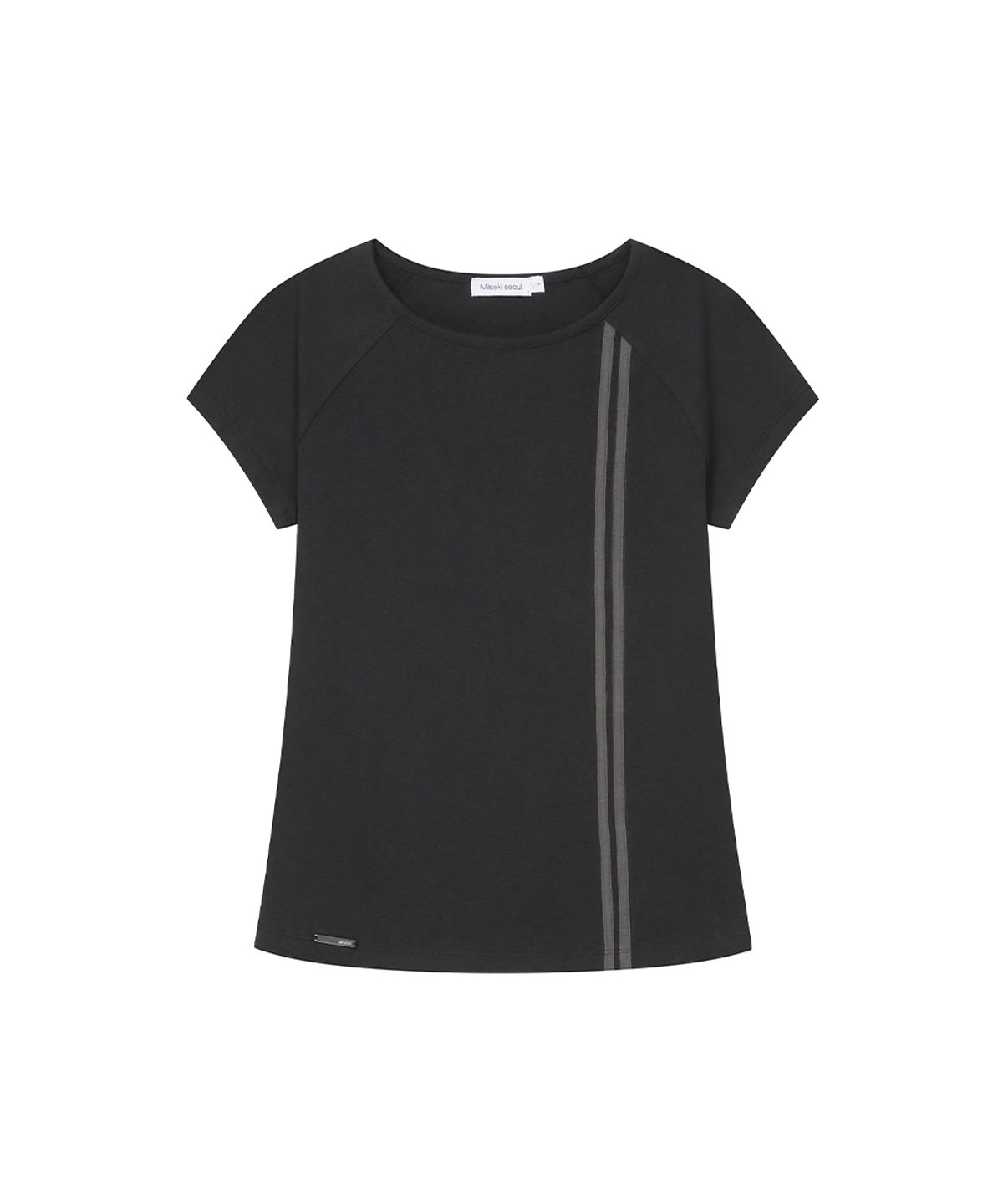 미세키서울(MISEKI SEOUL) Double tape short sleeve BLACK