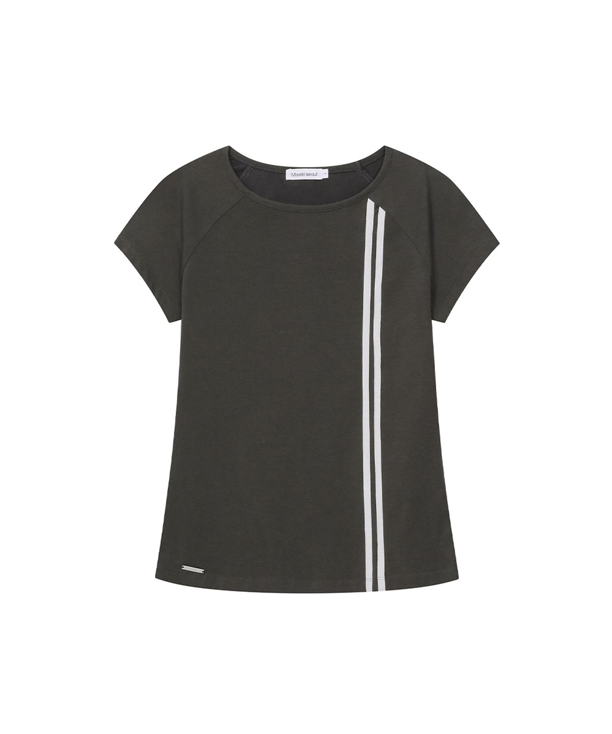 미세키서울(MISEKI SEOUL) Double tape short sleeve CHARCOAL