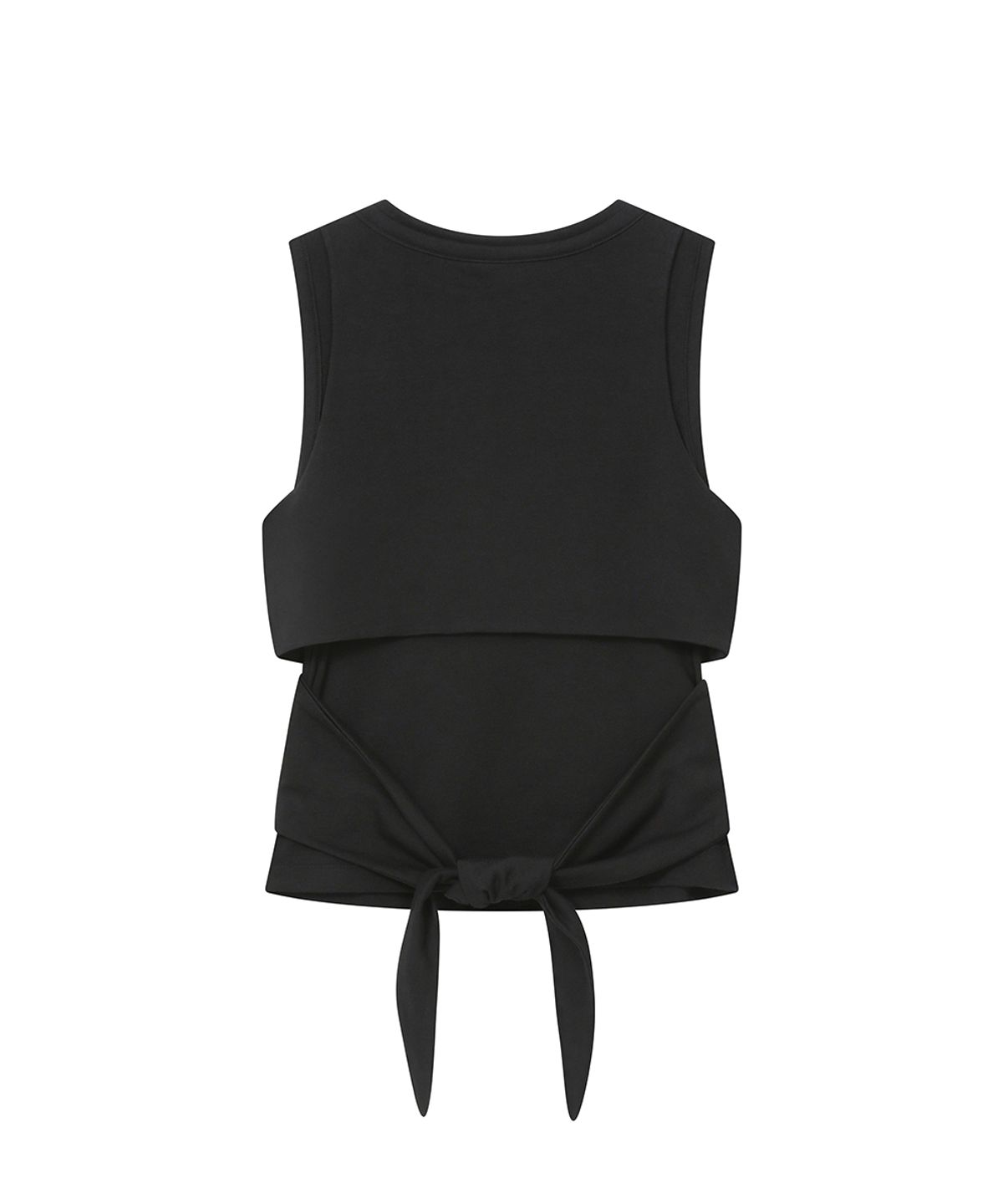 미세키서울(MISEKI SEOUL) Tie-up layered sleeveless BLACK