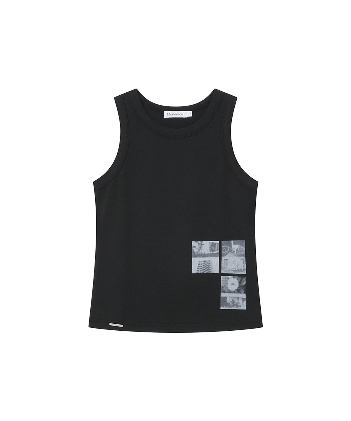 미세키서울(MISEKI SEOUL) Photo album graphic sleeveless BLACK