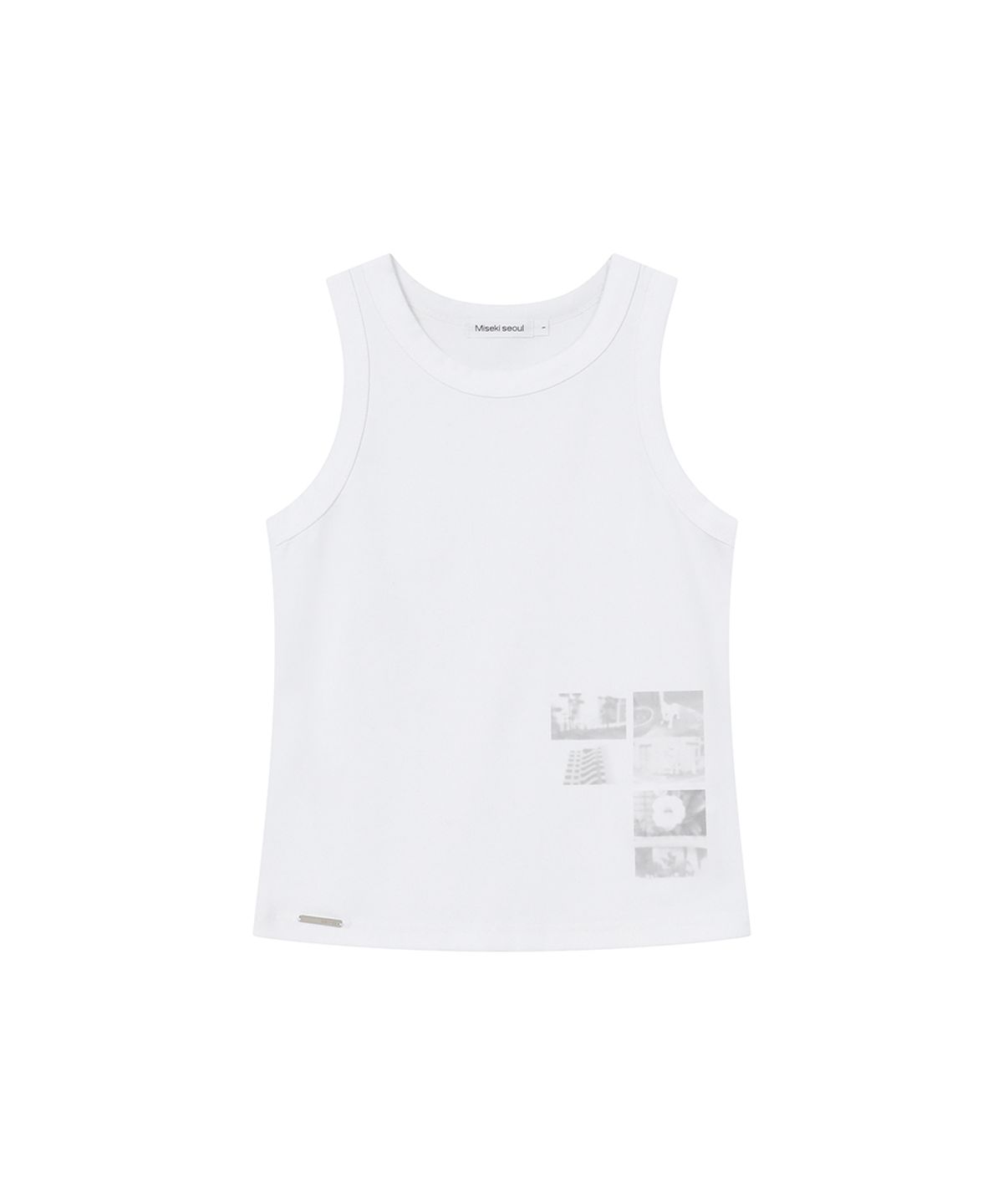 미세키서울(MISEKI SEOUL) Photo album graphic sleeveless WHITE
