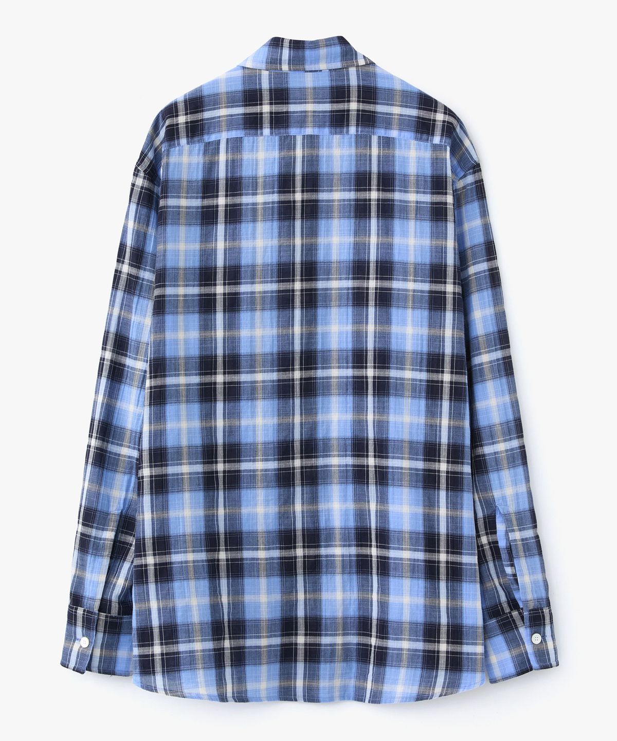 정감 스튜디오(JEONGGAM STUDIOS) Sheer Check Loose Shirt_2 Color