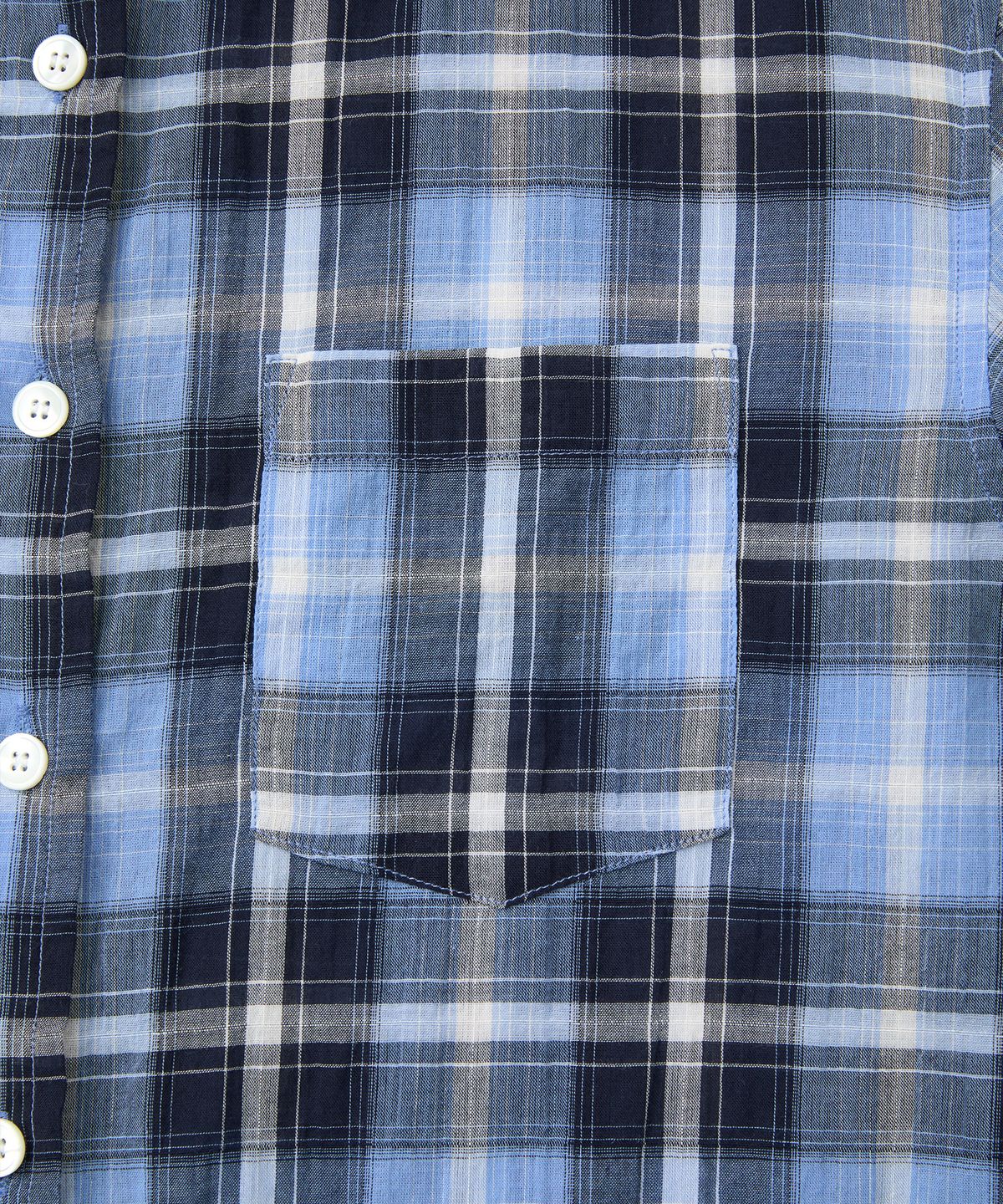 정감 스튜디오(JEONGGAM STUDIOS) Sheer Check Loose Shirt_2 Color