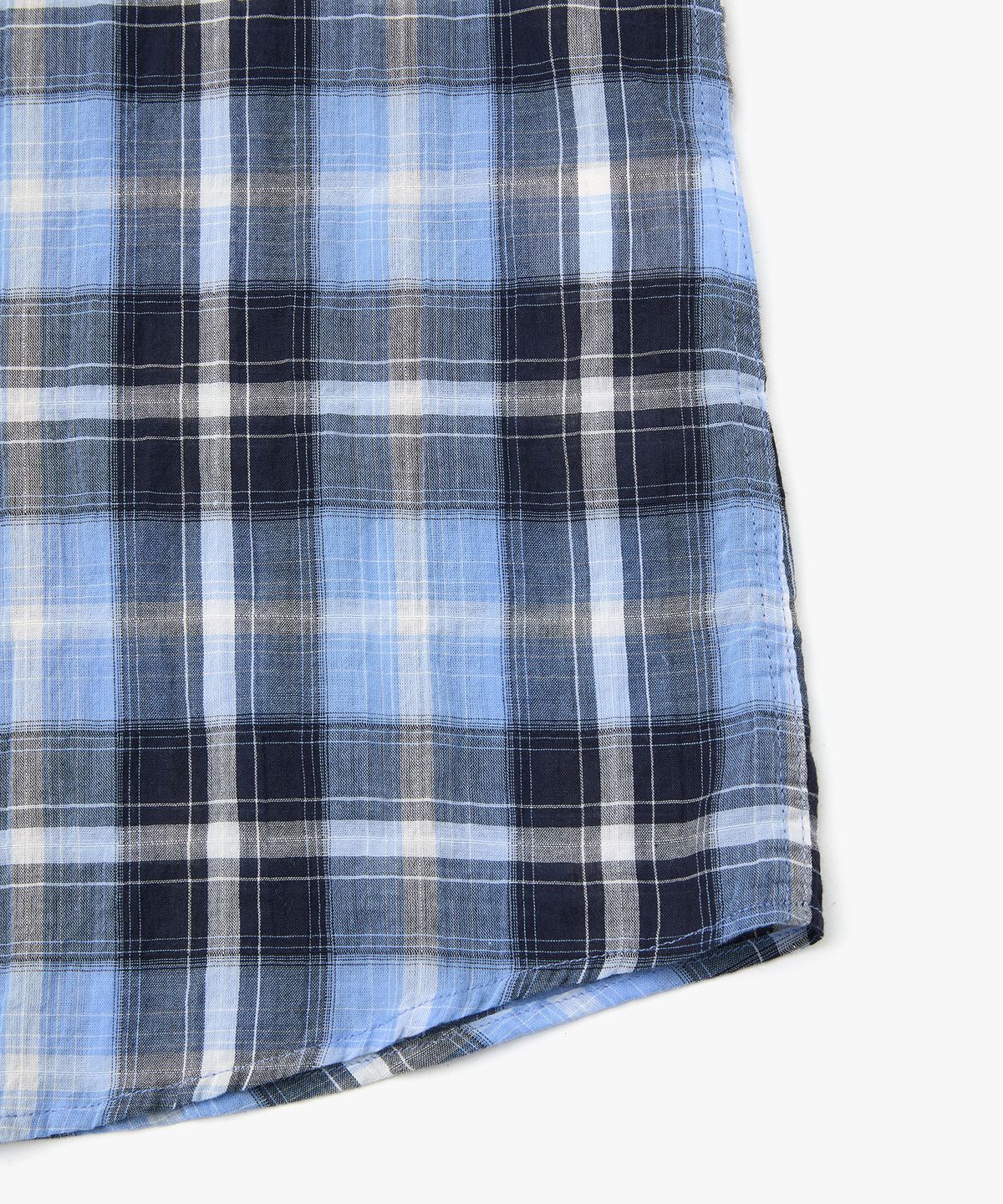 정감 스튜디오(JEONGGAM STUDIOS) Sheer Check Loose Shirt_2 Color
