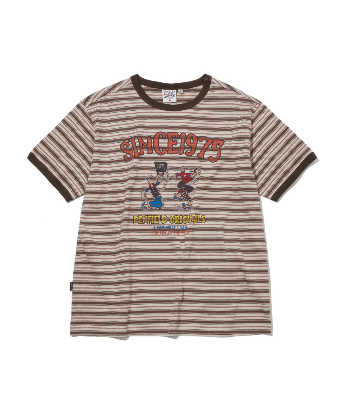 펜필드(PENFIELD) [주니어]멀티 스트라이프 파운더스 티셔츠 브라운_FS2KT33K