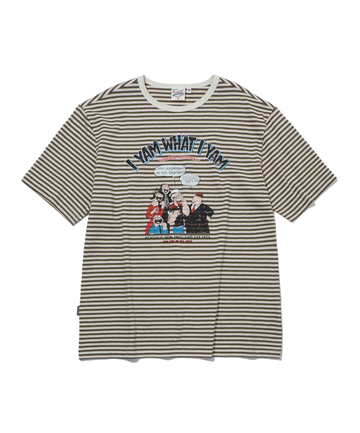 펜필드(PENFIELD) [주니어]멀티 스트라이프 얌 티셔츠 아이보리_FS2KT30K