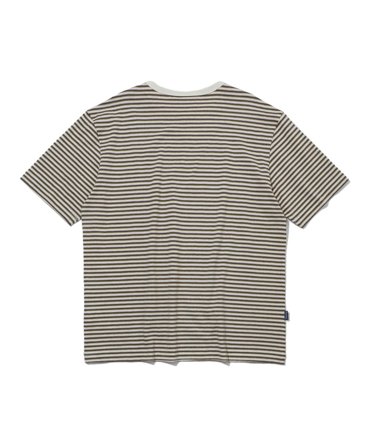 펜필드(PENFIELD) [주니어]멀티 스트라이프 얌 티셔츠 아이보리_FS2KT30K