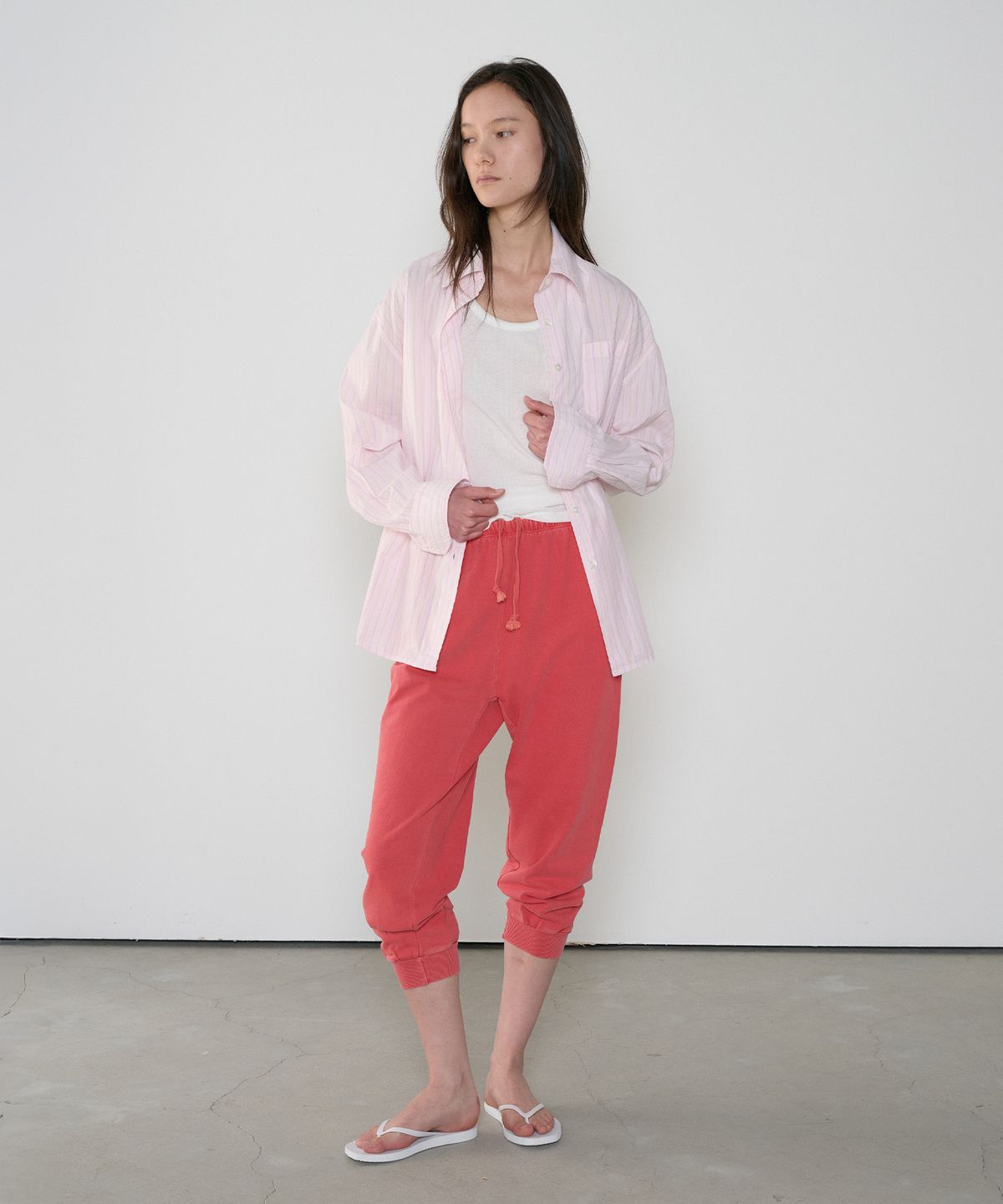 정감 스튜디오(JEONGGAM STUDIOS) Pigment Dyed Crop Sweat Pants_3 Color