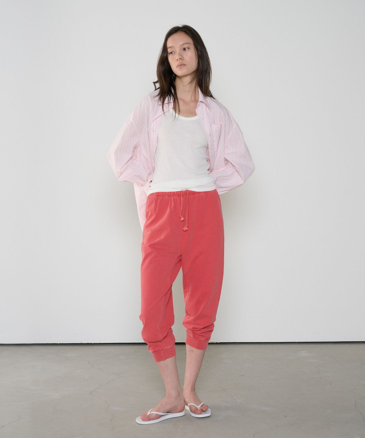 정감 스튜디오(JEONGGAM STUDIOS) Pigment Dyed Crop Sweat Pants_3 Color