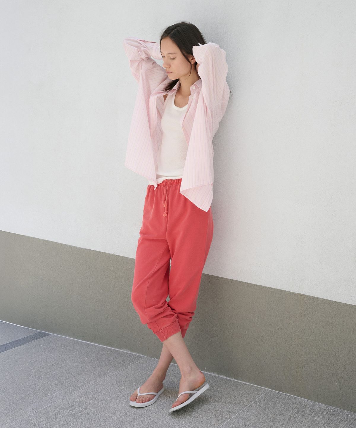 정감 스튜디오(JEONGGAM STUDIOS) Pigment Dyed Crop Sweat Pants_3 Color