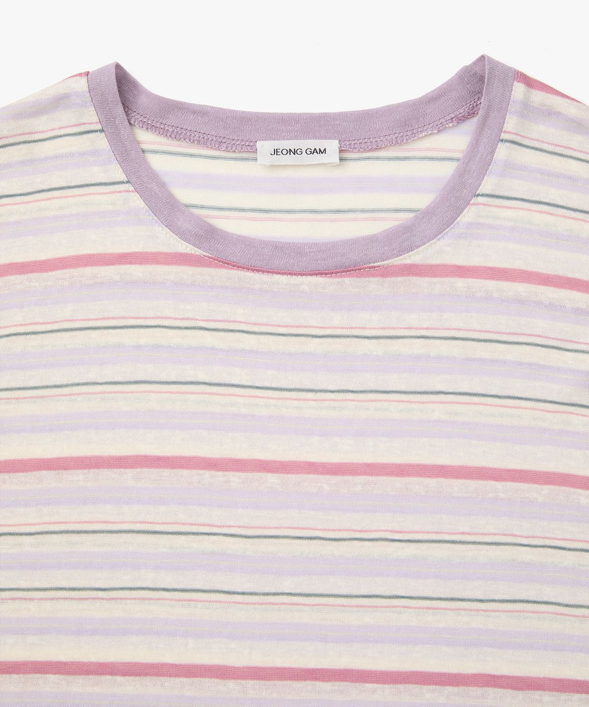 정감 스튜디오(JEONGGAM STUDIOS) Rayon Blend Stripe Tee_3 Color
