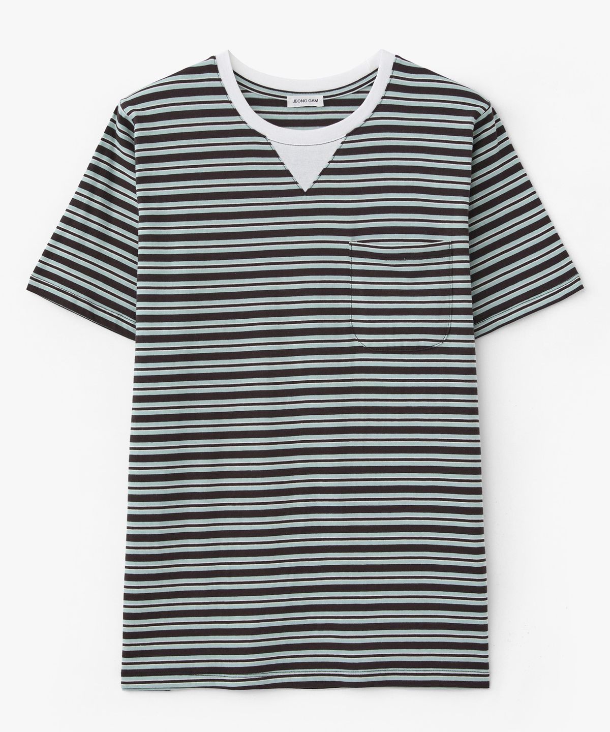 정감 스튜디오(JEONGGAM STUDIOS) V-Gusset Pocket Stripe Tee_3 Color