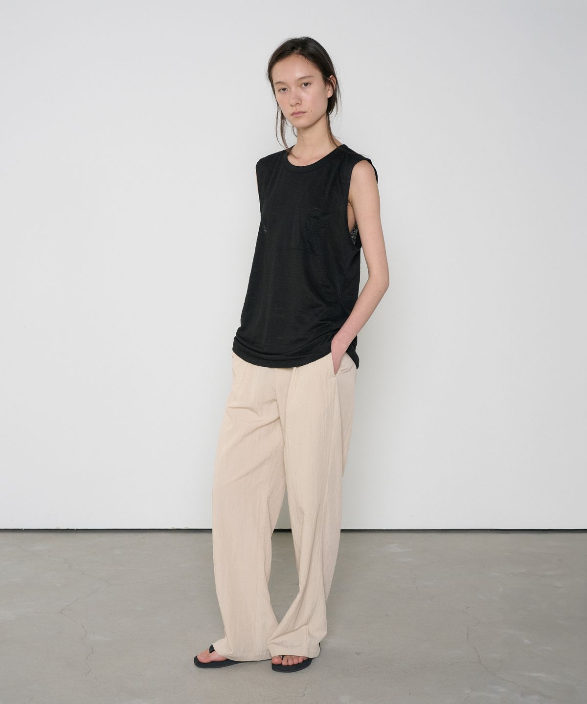 정감 스튜디오(JEONGGAM STUDIOS) Linen Pocket Sleeveless_3 Color