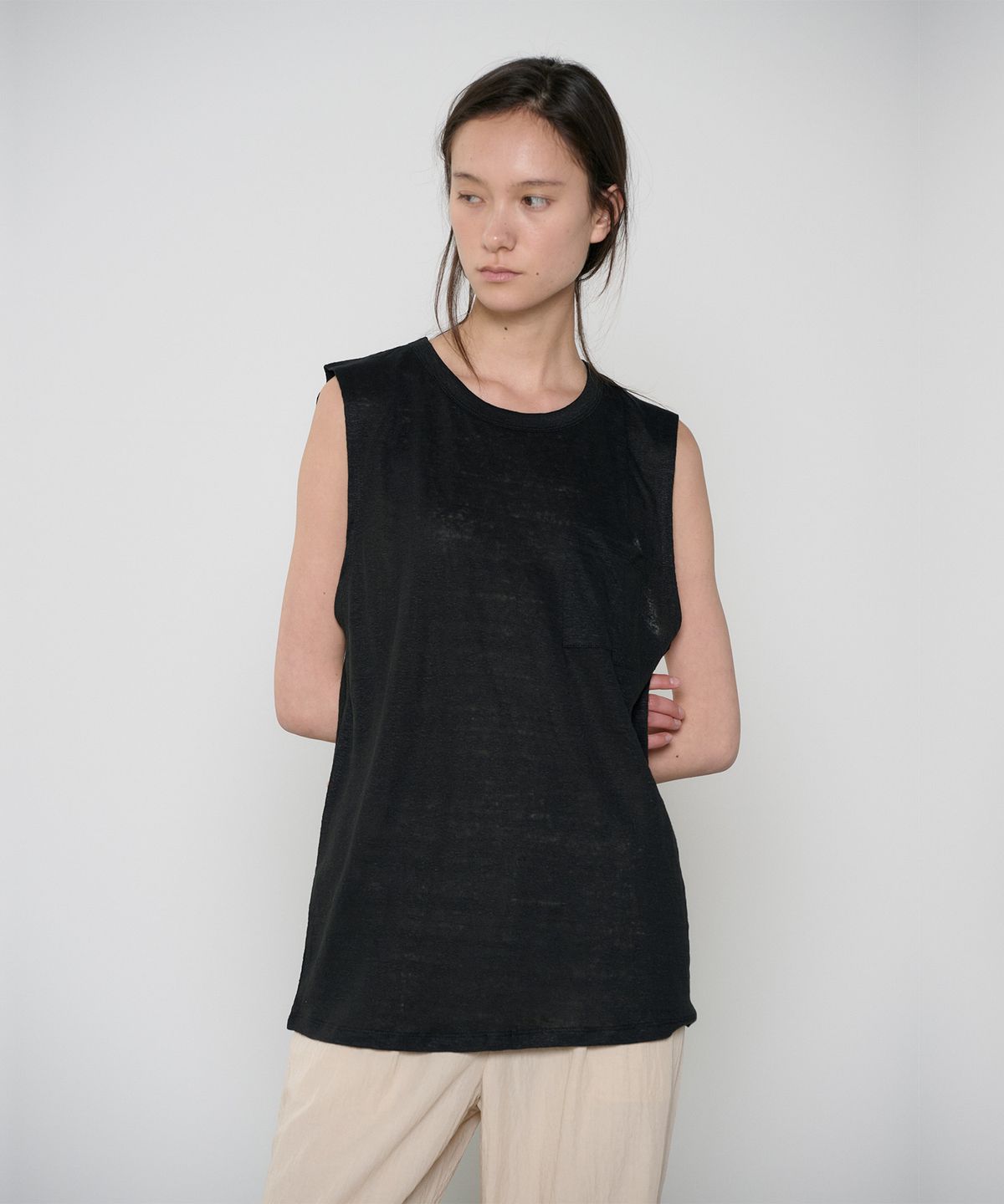 정감 스튜디오(JEONGGAM STUDIOS) Linen Pocket Sleeveless_3 Color