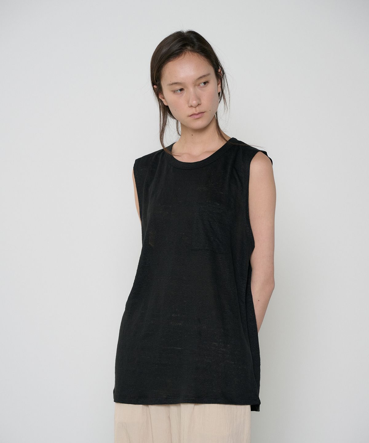 정감 스튜디오(JEONGGAM STUDIOS) Linen Pocket Sleeveless_3 Color