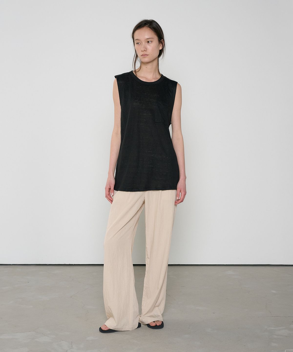 정감 스튜디오(JEONGGAM STUDIOS) Linen Pocket Sleeveless_3 Color