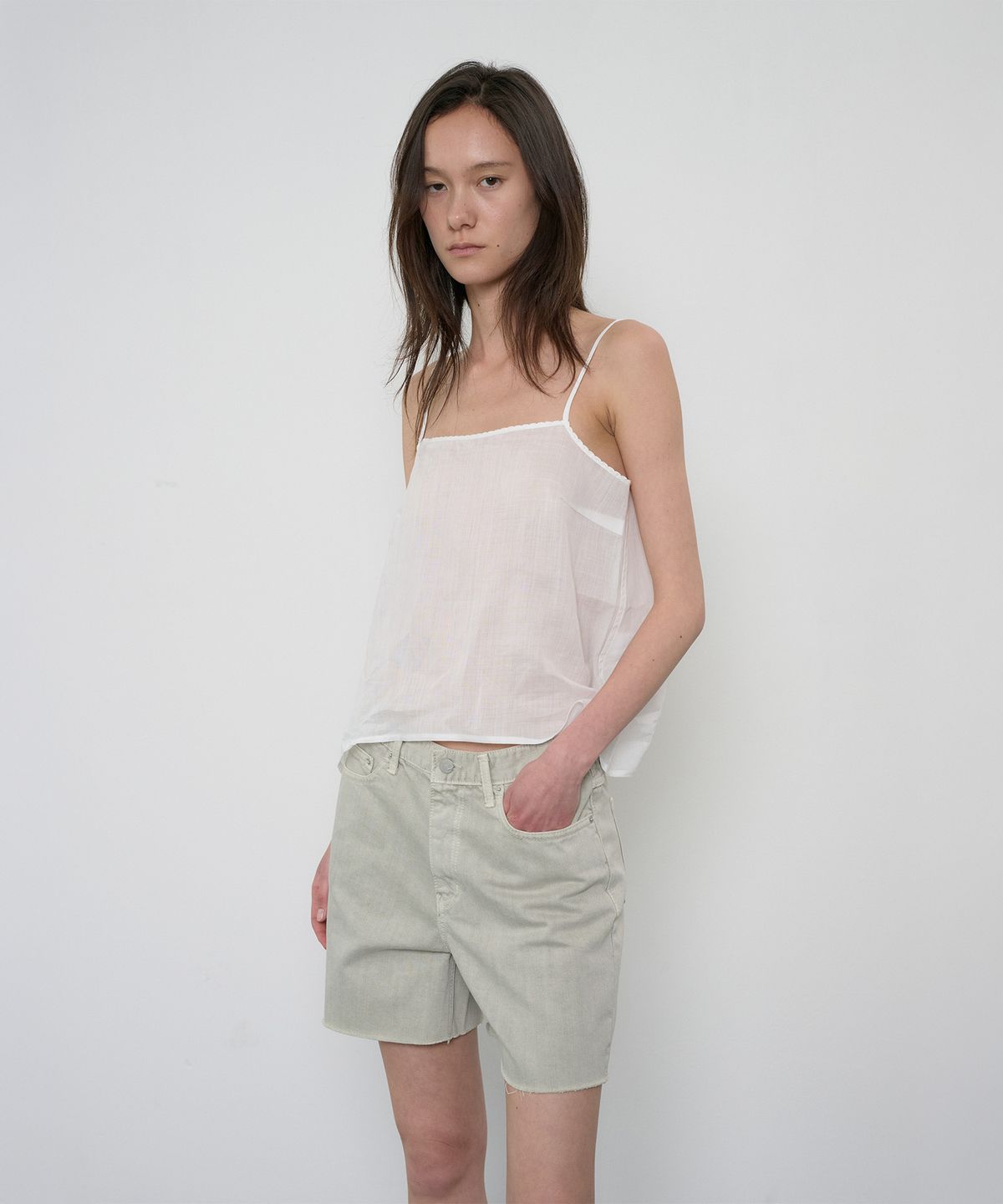 정감 스튜디오(JEONGGAM STUDIOS) Pigment Dyed Denim Shorts_2 Color
